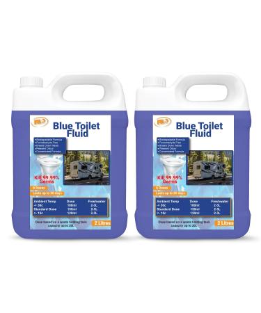 Filo Blue Toilet Fluid 4L Eco friendly Waste Holding Tank Cleaner for Caravan Motorhomes Campervans - Odour Control - Chemical Liquid for Camping/Portable Toilets. (2) - Buy Online on GoSupps.com