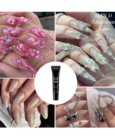 Geli Nail Gel - Press on Nails 15ml Glue Strong Nail Adhesive with UV Light Care | Tips Artificial Gel Glue for Long Lasting Nails False Nails Art Rhinestones - Buy Online on GoSupps.com