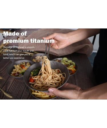 Boundless Voyage Titanium Dish Plate with Mesh Bag - Outdoor Dishware and Utensils Mess Kit - Single-Walled Bowl for Camping and Hiking - Buy Online on GoSupps.com