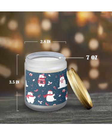 Vanilla Scented Candles | Aromatherapy Jar Candles 7 oz | Perfect Gift Set for Women - Birthday & Christmas with Polar Bear Design - Buy Online on GoSupps.com