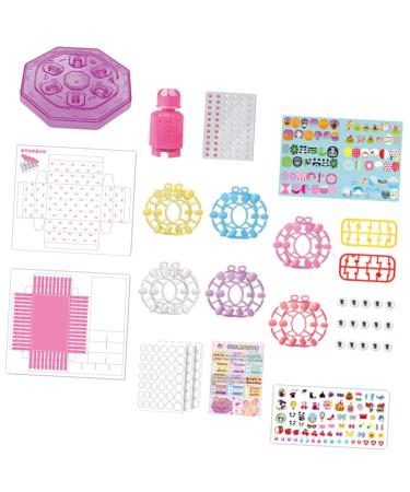 Housoutil 1 Set Children's Nail Art Toys The Nail Kit Girls Toys Nail Tip Fake Kit Nail Polish Kit Nail Tool Kit Nail Art Decoration Kit Kids Nail Art Kit Make up