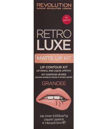 Buy Makeup Revolution Retro Luxe Matte Lip Kit - Grandee | 2 Pieces for Perfect Lips - International Shipping Available - Buy Online on GoSupps.com