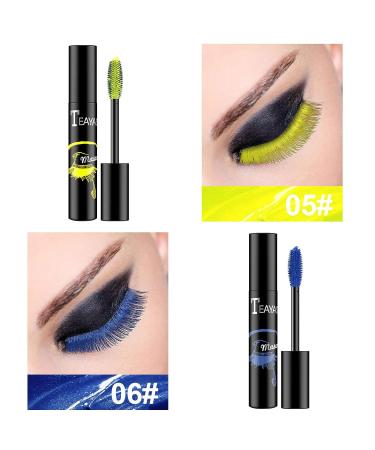 Gireatick Colorful Mascara Set - 7 Colors, Natural Waterproof 4D Silk Fiber Lash Mascara - Buy Online on GoSupps.com