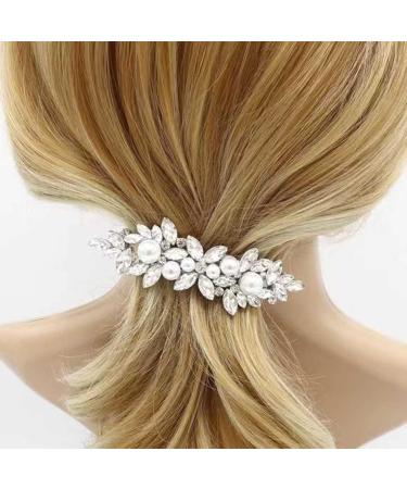 JYTDBCS Pearl Hair Barrette Crystal Pearl wedding hair accessories for women pearl hair pins pearl hair accessories pearl hair barrettes for women pearl hair pins - Buy Online on GoSupps.com