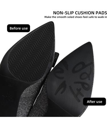 2 Pairs Non-Slip Shoe Sole Protectors for High Heels & Flats - Wear-Resistant Slip Pads (Black) | International Shipping Available - Buy Online on GoSupps.com