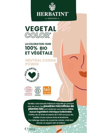 Herbatint Vegetal Color 100% Natural & Organic Herbal Hair Dye Neutral Cassia Power - Henna Neutral 100g - Buy Online on GoSupps.com