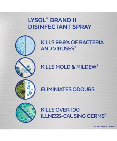 Lysol Disinfectant Spray All in One Crisp Linen Disinfect and Eliminate Odours on Hard Surfaces and Fabrics Kills 99.99% of Viruses & Bacteria 350g - Buy Online on GoSupps.com