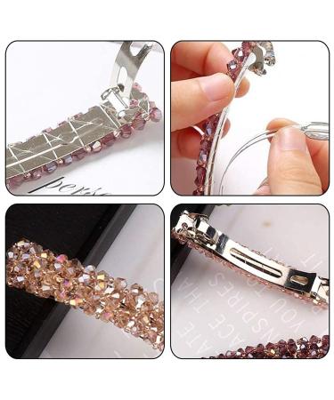 3 Pcs Crystal Hair Clips for Women - Elegant Rectangular French Automatic Hair Accessories for Thin & Thick Hair - Buy Online on GoSupps.com