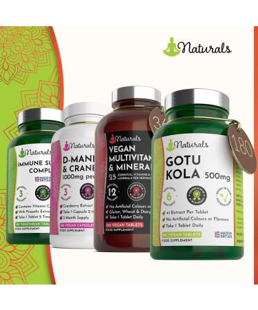 180 Gotu Kola 500mg Vegan Tablets for Stress & Anxiety - 6 Months Supply - UK Manufactured - Buy Online on GoSupps.com
