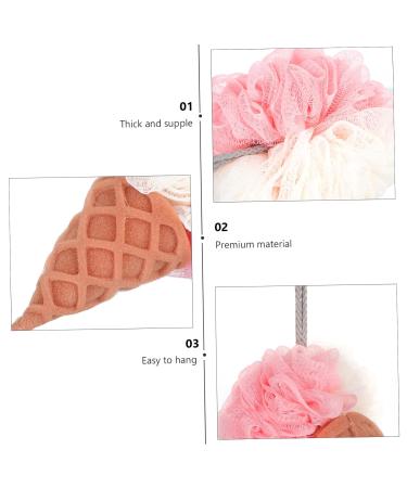 Buy 1pc Ice Cream Bath Ball Mesh Scrubber - Soft Bath Sponge & Loofah for Spa & Shower | International Shipping Available - Buy Online on GoSupps.com