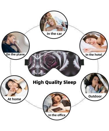 Gothic Rose Flower Print Double-Sided Eye Mask - Soft Lightweight Sleep Enhancer | International Shipping Available - Buy Online on GoSupps.com