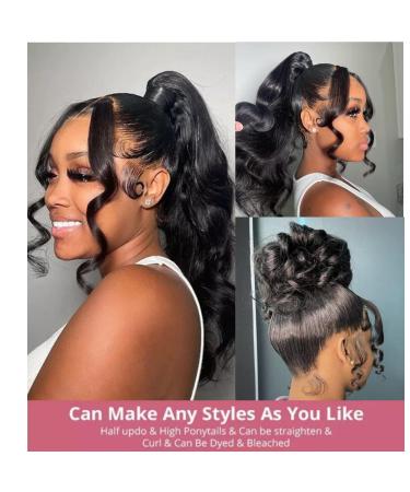 20 Inch Body Wave 360 Lace Front Human Hair Wig | Brazilian Virgin HD | Pre Plucked 150% Density - Buy Online on GoSupps.com