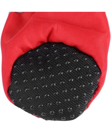 4Pcs/Set Pet Dog Boots Anti-Slip Waterproof Dog Shoes Anti-Skid Dog Boots Pad Pet Winter Warm Snow Boots for Small Dogs with Adjustable Fastening Strap Soft Pad (#4-Red) - Buy Online on GoSupps.com
