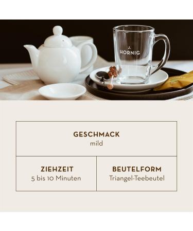 J. Hornig Bio Chamber Chamomile Tea - Organic Premium Pyramid Bags Mild Taste 25 Degradable Tea Bags - Buy Online on GoSupps.com