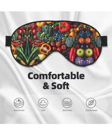 Buy SSIMOO Fresh Fruits & Vegetables Sleep Mask - Adjustable Breathable Fashionable Eye Mask for Comfortable Sleep | International Shipping - Buy Online on GoSupps.com