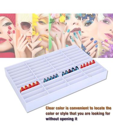 44-Grid Clear Nail Art Storage Box | Organize & Showcase Fake Nails | Nail Tips Organizer for Nail Art Decoration - Buy Online on GoSupps.com