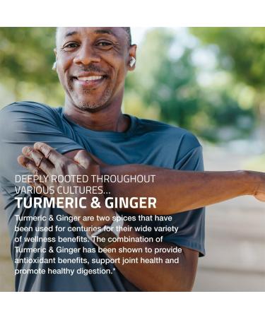 Bronson Turmeric + Ginger Extra Strength Joint Health & Digestion Support with BioPerine, Non-GMO, 60 Vegetarian Capsules Turmeric and Ginger 60 Count (Pack of 1) - Buy Online on GoSupps.com