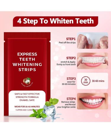 Coconut Flavor Teeth Whitening Strips for Sensitive Teeth - 14 Treatments, 28 Strips - Buy Online on GoSupps.com