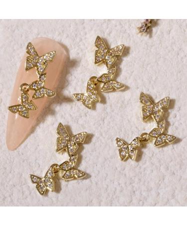 Cubic Zirconia Manicure Decor Exquisite Elegant Cubic Zirconia Eye-catching Nail Stud Nail Beauty Accessory Manicure Decor DIY Golden 1 - Buy Online on GoSupps.com