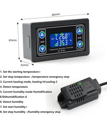 XY-WTH1 Digital LCD Temperature & Humidity Controller - Perfect for Incubation Breeding & Greenhouse Use | International Shipping Available - Buy Online on GoSupps.com
