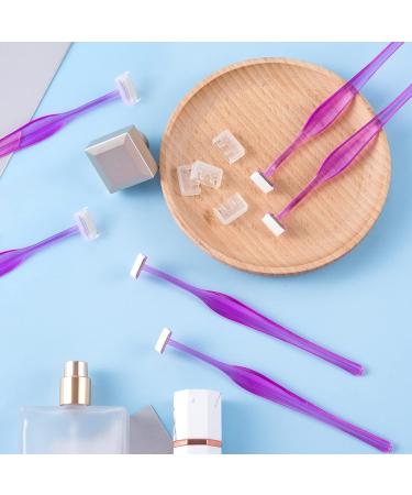 ANCIRS 24 Pack Eyebrow Trimmer Razors for Women - Stainless Steel T Shape Shaver Tool for Eye Brow - Facial Makeup Kit in Purple and Pink - Buy Online on GoSupps.com