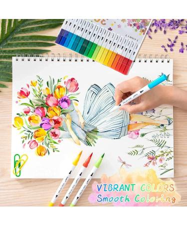 Dual Brush Marker Pens for Coloring Books - Tanmit Fine Tip Set for Journaling, Writing, and Art Projects - Buy Online on GoSupps.com