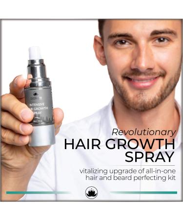 ZustBeauty Beard and Hair Growth Derma Roller Kit - Scalp Stimulator, Serum, Spray - for Men and Women - Buy Online on GoSupps.com