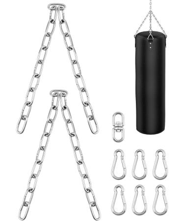Buy QWORK 4-Stranded Punching Bag Suspension Chain - Durable Stainless Steel 50cm Length 360 Rotation 70kg Capacity - Ideal for Boxing Bags - Buy Online on GoSupps.com
