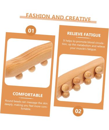 Solustrie 3-Stick Roll Rod with 20 Balls - Premium Wooden Full Body Massage Device & Roller for Ultimate Relaxation - Buy Online on GoSupps.com