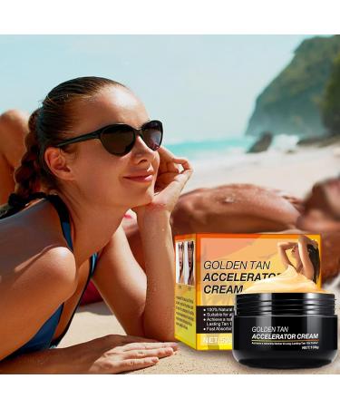 Tanning Accelerator Cream 100g Premium Sunbed Tanning Accelerator Cream Self Tanner Oil Intensive Luxe Gel Long-Lasting Rapid Tanning Cream With Sun Tanning Glasses And Applicator Tools - Buy Online on GoSupps.com