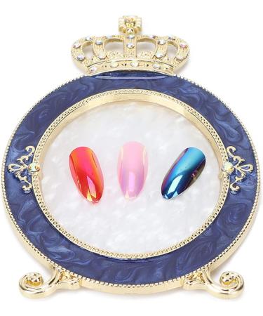 MAMJENNI Nail polish mixing palette gel makeup cream resin material durable smooth texture easy to clean crown design photography prop (gold) - Buy Online on GoSupps.com