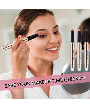 Rose Red Cream Eyeshadow Stick - Waterproof & Long-Lasting | Hypoallergenic Eye Makeup Pencil for Multi-Dimensional Eyes | Dark Matte & Glitter Shimmer (06) - Buy Online on GoSupps.com