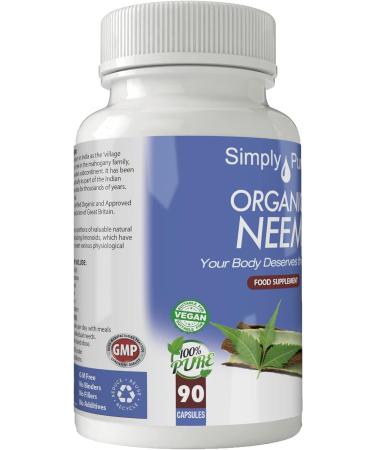 Organic Vegan Neem Capsules x 90 (500mg) - Soil Association Certified Gluten Free - GM Free - Buy Online on GoSupps.com