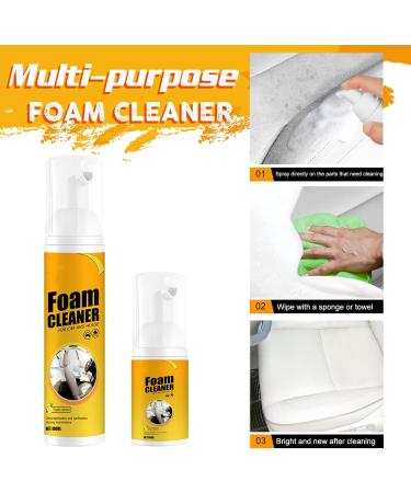 Amplesunshine Foam Cleaner Strong Decontamination Cleaners Spray Multifunctional Car Foam Cleaner Powerful Stain Removal Kit Foam Cleaner for Car and House Lemon Flavor (2Pcs 30ML) - Buy Online on GoSupps.com