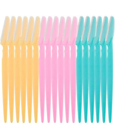 18 Pack Eyebrow Razors Eyebrow Trimmer with Precision Cover Portable Facial Hair Remover for Women and Men Gray