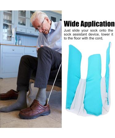 Sock Aid Easy on Easy Off - Easy on Sock Aid Tool Stocking Slider Sock Helper - Professional Sock Dressing Aid Comfortable Pulling Assist Device for Pregnant Seniors Rowces Lake Blue - Buy Online on GoSupps.com