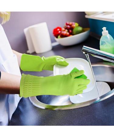 NGUMMS Kitchen Gloves for Washing Dishes | Household Cleaning Gloves 1 Pair | Waterproof Dishwashing Gloves Reusable Household Gloves Latex Thicken Kitchen Cleaning Housework Tools - Buy Online on GoSupps.com