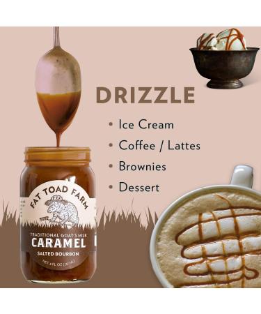 Fat Toad Farm Traditional Goats Milk Caramel Sauce / Cajeta - Salted Bourbon 8 fl oz (Pack of 1) | Gluten Free | Handcrafted Delight - Buy Online on GoSupps.com