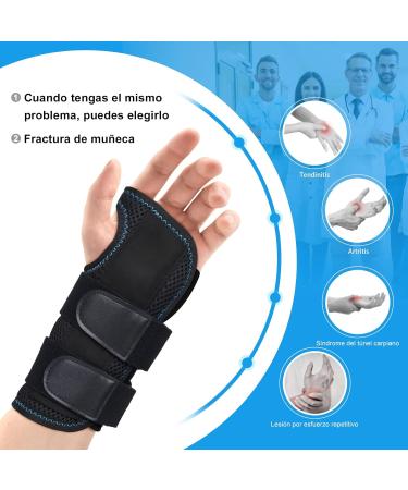 Buy Carpal Tunnel Wrist Support with Metal Rail Stabilizer Left Hand S/M | Relief for Tendinitis & Arthritis Pain - Suitable for Men & Women - Buy Online on GoSupps.com