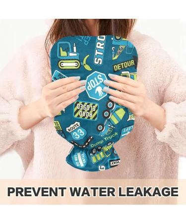 Naanle Cartoon Truck Hot Water Bottle - 1L Transparent Warm Water Bottle for Pain Relief Hot & Cold Therapy Bed Warmer for Hands & Feet - Buy Online on GoSupps.com