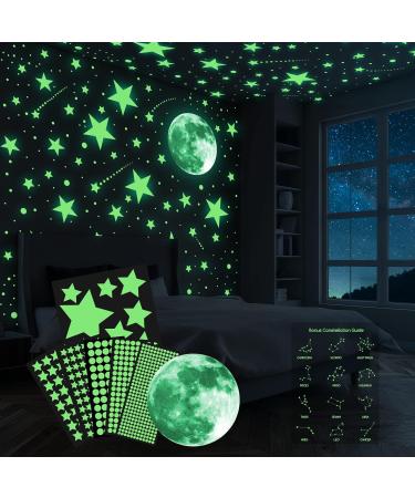 ECHOCUBE Glow in the Dark Wall Stickers Set - 637pcs Stars, Moon and Dots for Kids Bedroom Decor - Buy Online on GoSupps.com