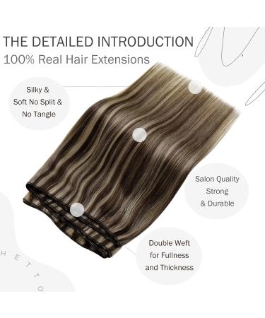 Hetto Real Hair Extensions | 55cm Brown & Red Blonde Highlights | Hot Sales International Shipping - Buy Online on GoSupps.com