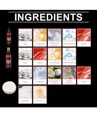  Berriphonia Halloween Fake Blood Set - Special FX Blood Makeup Set Realistic Drop and Gel Styles | Non-Seductive Color Formula Ideal for Wounds Scary Masks Costumes - Buy Online on GoSupps.com