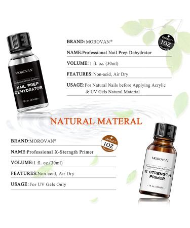Morovan Acrylic Nail Primer & Dehydrator Set â€“ Professional 30ML Fast Air Dry | 2 Pack - Buy Online on GoSupps.com