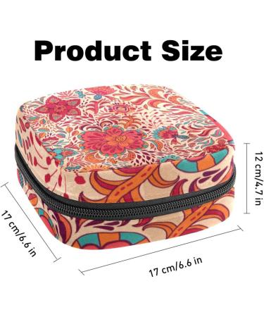 Bohemian Floral Storage Bags for Women's Bandages & Menstrual Products - Portable Multi-Color Holders for School & Office - Buy Online on GoSupps.com