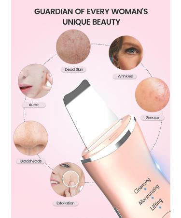 Skin Scrubber Blackhead Remover & Pore Cleaner | 3 Modes | USB Rechargeable - Pink - Buy Online on GoSupps.com