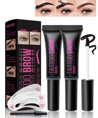 10 Pcs Waterproof Brow Gel Thickening Tinted Eyebrow Gel Eyebrows Filler Gel Long-Lasting Eyebrow Makeup for Women -02#Medium Brown 02# Medium Brown