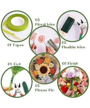 Floral Arrangement Kit with Floral Tape, Wire, Cutter - Wedding Bouquet Supplies - Buy Online on GoSupps.com