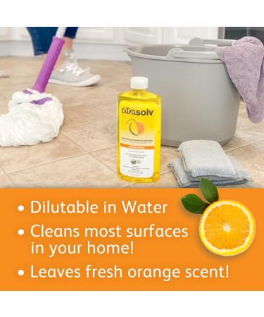 Citra Solv Concentrated Household Cleaner & Degreaser - Valencia Orange Scent | Natural Biodegradable & Effective | 16 Fl Oz Made in USA - Buy Online on GoSupps.com