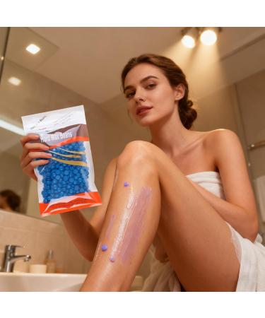 Nudorpn Wax beads for hair removal 100 g organic skin care remover 100 g hard wax beads for face eyebrows armpits intimate area elbows legs armpits back - Buy Online on GoSupps.com